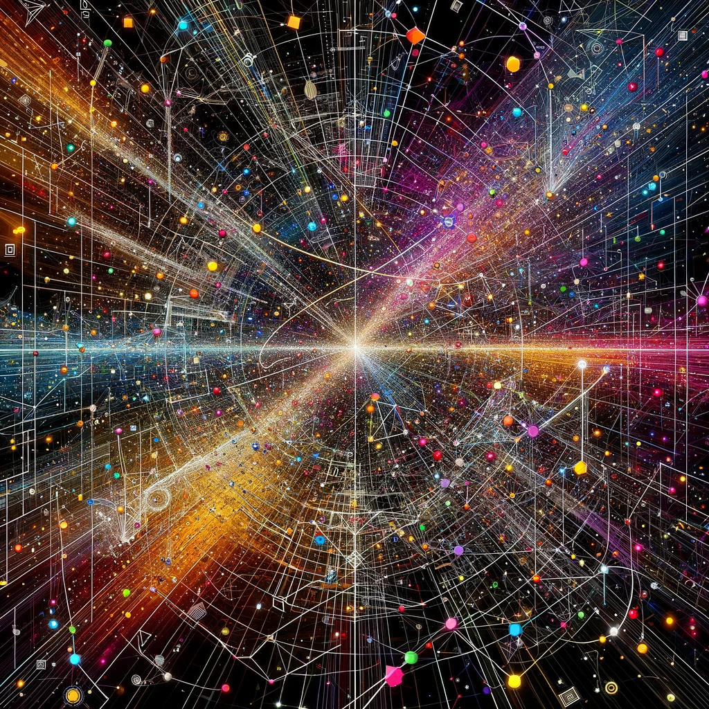 an ai-generated image representing 1536-dimensional space